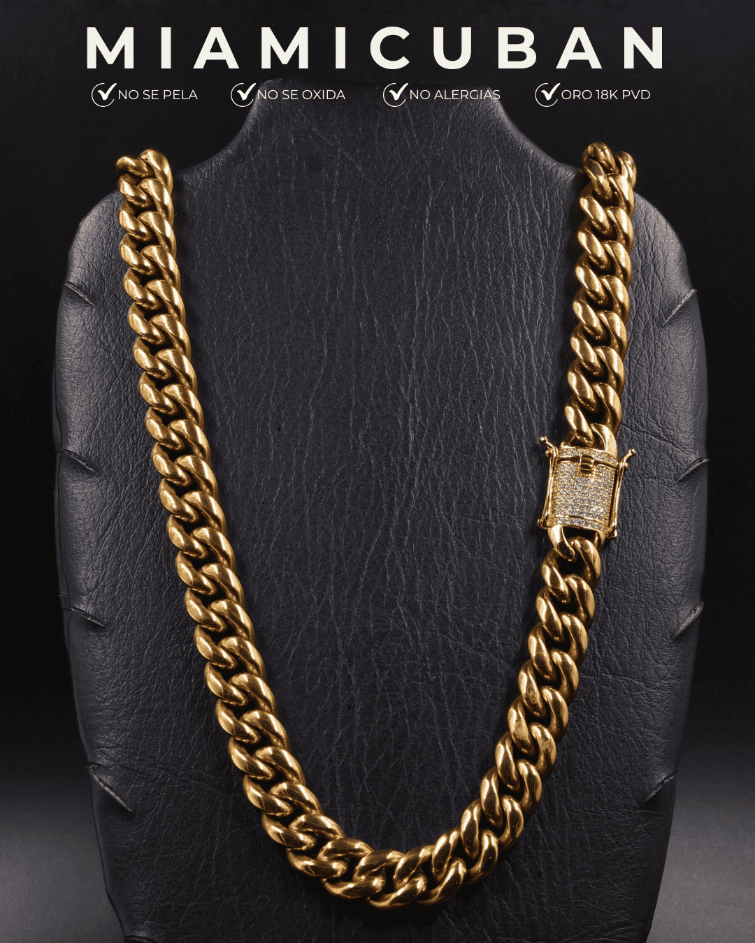 Cubana Miami Cuban - 10mm Oro Laminado 18k