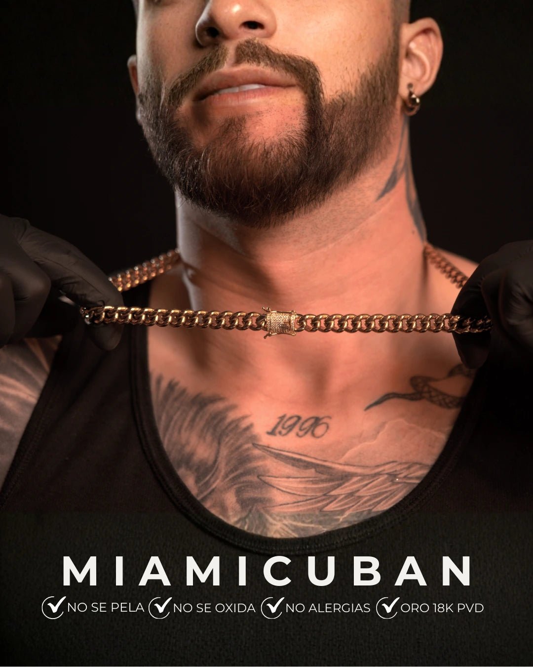 Cubana Miami Cuban - 10mm Oro Laminado 18k - Alpha Elements 18K